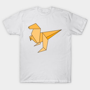 Orange origami dinosaur T-Shirt